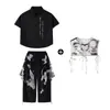 Ropa de Moda para Niños de Street Dance Hip-Hop para Niños Trajes de Marca de Moda Ropa de Performance Estilo Chino Fresca y Atractiva para Niños