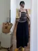 Conjunto Nuevo de Verano 2026 para Mujer, Estilo Coreano, Petites, Camisa de Manga Corta a Rayas Holgada y Conjunto de Falda, Conjunto Completo a Rayas