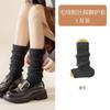 Cubiertas de Calcetines Tejidos para Mujer Otoño e Invierno con Bucles para el Pie, Estilo Y2K, Adecuadas para Botas de Nieve, Calentadores de Pierna Largos Gruesos hasta la Rodilla, Estilo Ballet