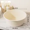 Bacia de cor creme para uso doméstico, bacia grande de plástico, bacia para lavanderia e banho de pés em dormitório estudantil, bacia extra grande para lavanderia e rosto