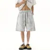 Nuevos shorts holgados de lino sintético transpirables y ligeros con teñido anudado para hombre DK6650-TeP20 precio de venta recomendado 48