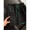 Shorts de Praia Masculino Verão Americano Moderno Secagem Rápida Cor Blocada Fino Shorts Esportivo Solto para Casal
