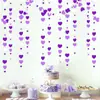 4 m Tamanho Flor do Amor Espelho Coração Brilhante Forma de Coração Fio de Papel Bandeira Decoração de Festa de Aniversário Dia dos Namorados Enfeites Pendurados