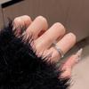 Anillo de Apertura Explosivo de Pareja de Mariposas Nueva Entrada Lujo Ligero Sensación de Alta Gama Simple Pequeño Sexo Anillo Viento Frío