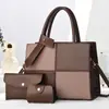 Dropshipping Internacional Bolsa de Ombro Feminina para o Trabalho Novo Estilo 2025 Costura Cor Contrastante Tendência da Moda Bolsa Transversal