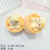 Pastel Tridimensional Oso Tesoro Comida Juguete Accesorios de Resina Colgante Cuerda para el Cabello Joyería Hecho a Mano DIY Pegamento de Crema Adornos para Fundas de Teléfono Móvil