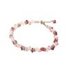 Pulsera de Cristal Sencilla y de Moda con Perlas para Mujer, Estilo Dulce y Elegante, Venta Directa de Fabricante Coreano, Cristal Artístico Retro de Pelo de Conejo