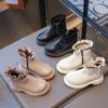 Botines Martin para Niñas 2025 Otoño Nuevo Estilo Botines Cortos de Punto de Princesa Moda con Volantes Botas Infantiles
