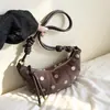 2026 Nuevo Bolso de Hombro de Lunares de Alto Estilo para Mujer, Bolso de Hombro Sofisticado Estilo Coreano, Bolso de Media Luna de Moda y Versátil para el Trabajo