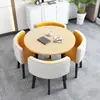 Mesa de Comedor Plegable para Uso Doméstico, Adecuada para Apartamentos Pequeños, Mesa de Comedor para Uso Comercial, Juego de Mesa y Sillas para Reuniones en Tiendas, Mesa Redonda de Recepción