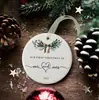 Colgante Redondo de Madera Nuevo para Navidad Transfronterizo con Fotos 2025 Decoraciones Colgantes para Árbol de Navidad de Recién Casados