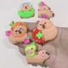 Etiqueta de equipaje de capibara linda famosa en Internet Kabibala accesorios zapatos flor comida juego etiqueta de equipaje etiqueta de identificación colgante