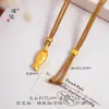 Puzuo retención de color fuerte oro arena accesorios DIY zorro cepillado, cerdito, Buda, peces colgantes, collares, cadenas de suéter de dibujos animados para mujeres