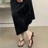 Nuevas chanclas de tacón de gato de tacón alto estilo francés de verano para mujer, adecuadas para usar con faldas, sandalias de playa de tacón de aguja de punta cuadrada
