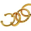 Pulseira de Aço Inoxidável Personalizada, Anel Redondo Vazado Retrô Liso de Alta Qualidade, Pulseira Feminina, Pulseira, Joias de Aço Titânio