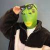 Mesmo estilo do TikTok, homem-peixe verde, cabeça de peixe verde, capa de cabeça de peixe engraçada, Pikachu, máscara de monstro, celebridade da Internet, máscara de escultura em areia