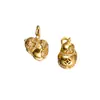 Colgante de Calabaza Hueca Electrochapado en Plata de Ley 925, Charm para Pulsera Incrustado Finamente Elaborado, Accesorios de Material de Tejido de Cuerda Hecho a Mano Q0326