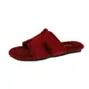 Pantuflas peludas planas, sencillas y elegantes, para mujer, cálidas para otoño e invierno, adecuadas para usar con faldas, pantuflas de felpa versátiles
