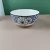 Cuencos y Platos de Cerámica Blue Charm: Popular Vajilla de Estilo Japonés para Uso Doméstico, Cuenco de Cerámica con Color Bajo Esmalte para Sopa y Fideos, Apto para Microondas