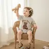 Roupas Infantis Estilo Coreano para Bebês e Crianças Pequenas, Homens e Mulheres, Novidades de Verão, Roupões Fofos com Desenhos de Animais, Bolsas Finas para Bebê, Macacões
