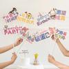 Globos de Papel de Aluminio Hongxiang Dulces y Lindos de Dibujos Animados, Suministros de Decoración para Escena Temática de Fiesta de Cumpleaños para Niñas y Niños