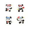 Insignia de Pin Metálico de Tenis de Mesa Panda Lindo de Dibujos Animados Broche Versátil Personalizado Accesorios para Mochila Escolar Ropa Pequeños Regalos