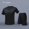 Conjunto de Roupa Esportiva de Seda Gelada Masculino e Feminino Roupas de Corrida de Secagem Rápida Camiseta Manga Curta Shorts Verão Fitness Roupas de Treinamento de Futebol