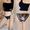 Explosions Roupas Íntimas Femininas de Renda Preto Cintura Baixa Renda Fina Cinto Vazado Laço Oco Confortável Respirável Roupa Íntima Feminina 6848