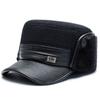 Gorro de Lana Cálido a Prueba de Viento con Protección para las Orejas para Personas Mayores, Sombrero Redondo de Ala Ancha para Hombre para Otoño e Invierno, A Prueba de Frío