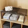 Zapatero divisor en capas retráctil ahorrador de espacio artefacto de almacenamiento de zapatos estante de doble capa para zapatos gabinete partición zapatero
