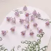 Flor de Cuatro Pétalos Imitación Perla Acrílica Cuentas Sueltas Flor de Lirio del Valle Collar de Perlas Hecho a Mano DIY Colgante Accesorios de Joyería Material