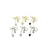 Pingente de Brinco Colar Coração Laço Coração com Diamante Artesanal DIY Acessórios de Material