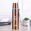 Taza Térmica al Vacío Forma de Bala Armadura de Hierro 750ml, Botella de Agua Portátil Grande Capacidad para Exteriores, Regalo con Impresión de Logo