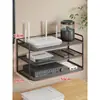 Soporte para Router Soporte de Pared Set sin Taladro Caja de Almacenamiento para Decodificador Módem Óptico Estante WiFi