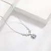 Lámpara Colgante Cuadrada Brillante de Moissanita Cubo de Azúcar Europea y Americana Lujo de Alta Gama Nicho Exquisito Collar para Clavícula Temperamento Versátil