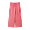 Comercio exterior transfronterizo ropa de mujer verano nuevo producto: conjunto de top sin mangas de cuello redondo con volantes de cuadros pequeños y pantalones de pierna ancha