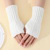 G916 Nuevo Giro Corto Guantes Exhibitto para Mujer Otoño e Invierno Tejido Lana Manga Cálida Resistente al Frío de Moda Manga Larga Exhibitto