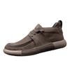 Zapatos de invierno para hombre con forro polar, cálidos, acolchados de algodón, piel auténtica, zapatos de otoño e invierno, de caña alta, combinan con todo, estilo británico, Botas Martin, zapatos casuales