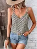 Nuevo Estilo 2025 Sexy Francesa Hebilla de Metal Cuello en V Camisola Ajustado Delgado Sin Mangas Camiseta sin Mangas para Mujer