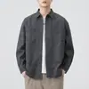 Ropa para Hombre Fengshe / Nueva Camisa Casual Holgada de Manga Larga Estilo Retro Japonés para Primavera y Otoño Chaqueta de Trabajo Americana