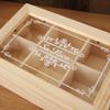 Madera madera maciza seis rejillas seis rejillas 6 rejillas rectangular acrílico multi rejilla caja pequeña de madera organizador de escritorio caja de almacenamiento