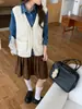 3er Mañana Otoño Nueva Moda Chaleco de Punto Trenzado con Doble Cremallera para Superponer ZY4480