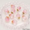 Pêssego de Fruta Pingente de Vidro Artesanal DIY Acessórios Pingente de Colar Brincos Pulseira Acessórios Semi-Acabados Atacado