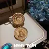 Joyería Italiana Retro Cepillada Bolsa de la Suerte Corazón Bolsa de Dinero Colgante Collar Lujo Accesible Gama Alta Collar con Colgante de Flor Estrella