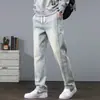 Jeans Vintage Nuevos para Hombre 2026, Corte Holgado, Marca de Moda, Cintura Elástica, Pantalones Casuales de Pierna Recta para Otoño