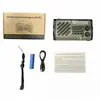 Rádio de emergência manual transfronteiriço, lanterna de iluminação multi-funcional alimentada por energia solar para atividades ao ar livre, carregador portátil