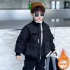 Jaqueta leve acolchoada de algodão para meninos, novo estilo outono/inverno 2026, jaqueta infantil estilosa e legal, casaco de algodão de inverno para menino