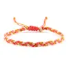 Comércio Exterior Transfronteiriço Joias Corda de Cera Trançada Pulseira de Mão Brinquedo Pulseira Trançada de Três Fios Colorida Cruzada Conjunto Ajustável para Casal