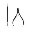 Set de Cortauñas en Stock, Set de Cuatro Piezas para Recortar y Remover Uñas, Alicates Pico de Águila, Tijeras para Uñas, Herramientas Negras para el Cuidado de Cutículas