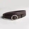 Conjunto Clásico de Cinturón y Falda con un Cinturón Delgado de PU Dulce, Versátil y Casual con Hebilla en Forma de 8 para Mujer